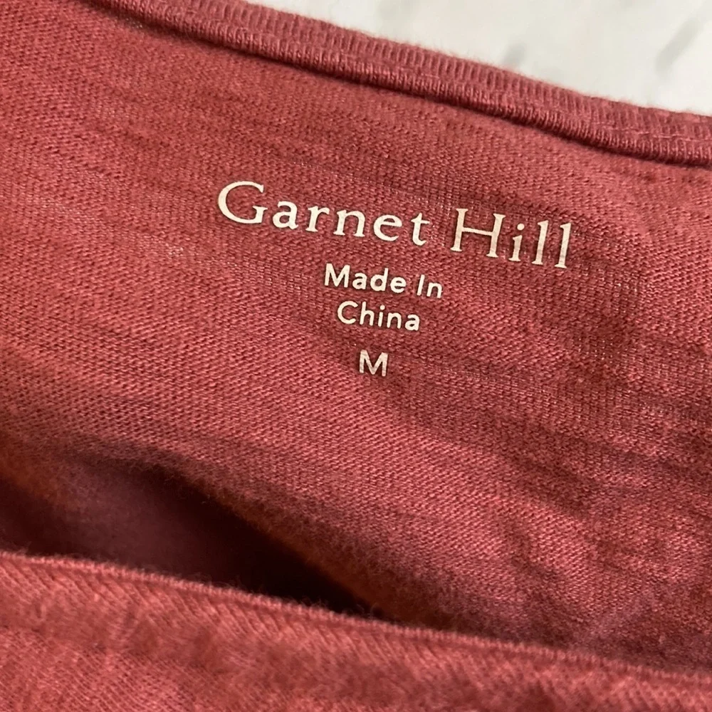 Garnet Hill Women’s Embroidered Boatneck Knit Shift Dress Sz M Boho Scandi Girl - Picture 13 of 15